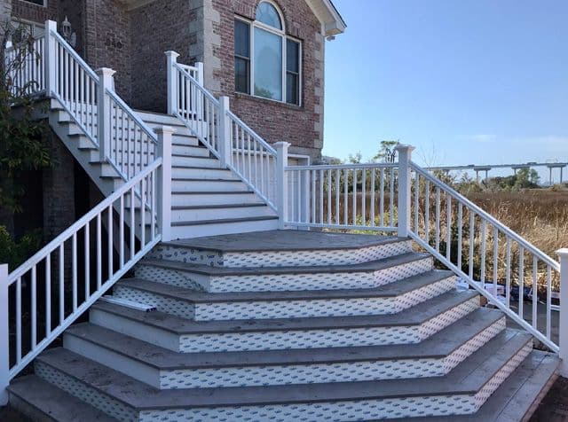 White Stair Decking