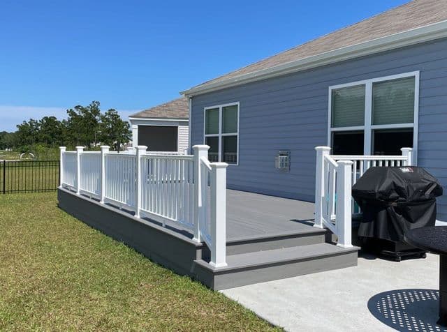 White Decking and Railing